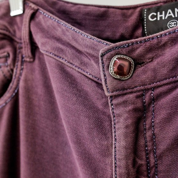Chanel Aubergine Skinny Jeans - Picture 4 of 11